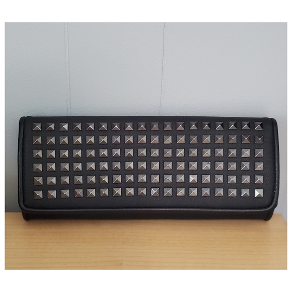 Forever 21 Black Studded Clutch - Picture 1 of 11